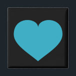 Aimant Coeur turquoise<br><div class="desc">Cet aimant présente un coeur légèrement turquoise sur un arrière - plan noir. Pesonalisez pour redimensionner/repositionner le coeur turquoise,  modifier la couleur arrière - plan et/ou ajouter du texte. Un aimant cardiaque personnalisé est un grand fiançailles,  mariage,  anniversaire ou la fête de la Saint-Valentin ou de sauver la date.</div>