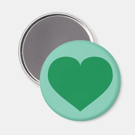 Aimant Coeur vert (Recto/Verso)