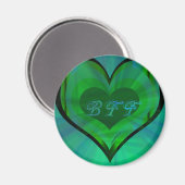 Aimant coeur vert (Recto/Verso)