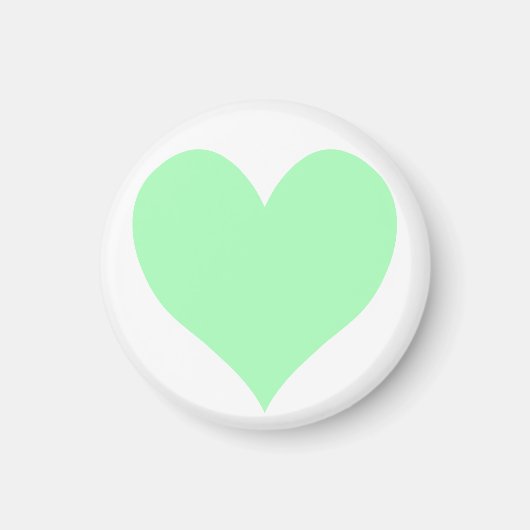 Aimant Coeur vert Mint (Devant)