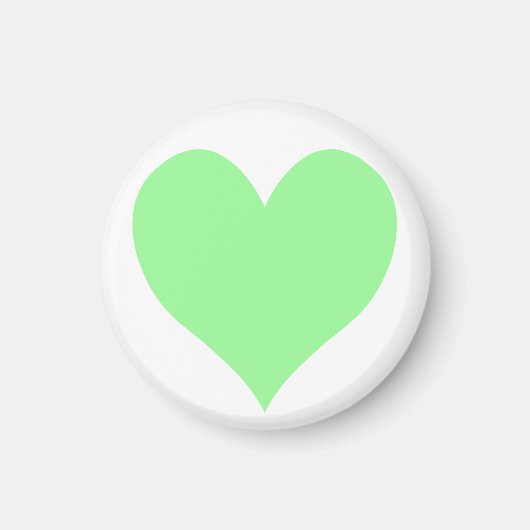 Aimant Coeur vert pâle (Devant)