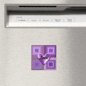 Aimant Cœur Violet Gonflé (In Situ (Lave-vaisselle))