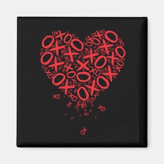 Aimant Coeur XOXO (Devant)