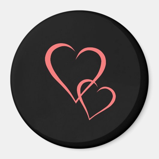 Aimant Coeurs Abstraits (Devant)