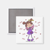 Aimant Coeurs anges (Recto/Verso)