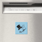 aimant Cœurs Bleu Céleste Chapeau haut de forme et (In Situ (Lave-vaisselle))