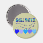 Aimant COEURS BLEU DU TRAVAILLEUR Social (Recto/Verso)