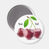 Aimant Coeurs cerise (Recto/Verso)