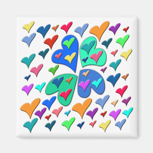 Aimant Coeurs colorés