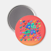 Aimant Coeurs colorés (Recto/Verso)