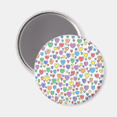 Aimant Coeurs colorés (Recto/Verso)