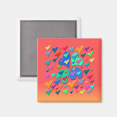 Aimant Coeurs colorés (Recto/Verso)