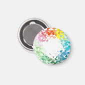 Aimant Coeurs colorés modernes Modèle vierge personnalisé (Recto/Verso)