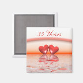 Aimant Coeurs coralliens du 35e anniversaire (Recto/Verso)
