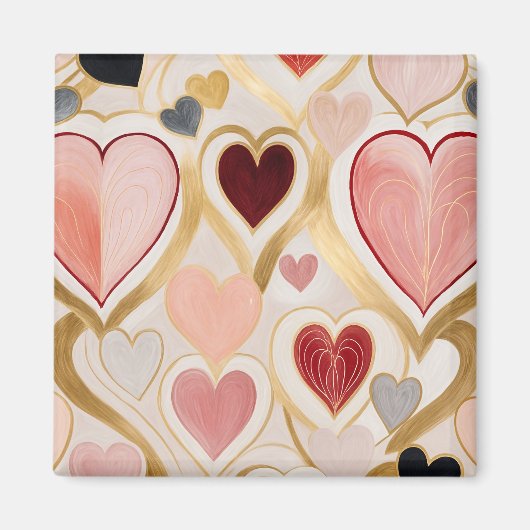 Aimant Coeurs d'amour (Devant)