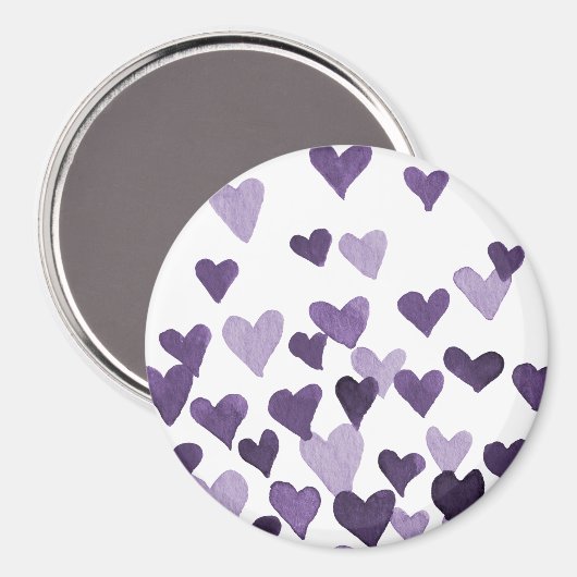 Aimant Coeurs d'aquarelle de la Saint-Valentin - ultra vi (Recto/Verso)