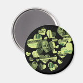 Aimant Coeurs d'argent (Recto/Verso)