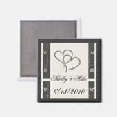 Aimant Coeurs d'argent - facile à customiser (Recto/Verso)