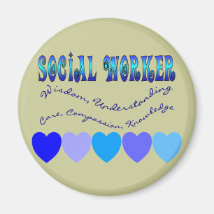 Aimant COEURS de BLEU d'assistant social