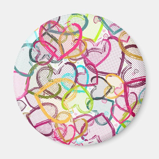 Aimant Coeurs de bonbons (Devant)