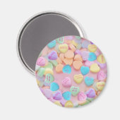Aimant coeurs de bonbons valentines (Recto/Verso)