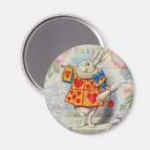 Aimant Coeurs de lapin blanc Alice Classic (Recto/Verso)