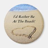 Aimant Coeurs De Plage Dans Le Sable (Devant)