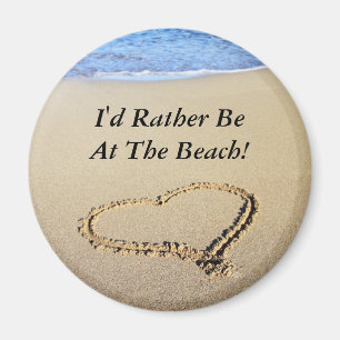 Aimant Coeurs De Plage Dans Le Sable