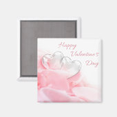 Aimant Coeurs de verre romantique Heureuse Sainte-Valenti (Recto/Verso)