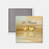 Aimant Coeurs d'or (Recto/Verso)