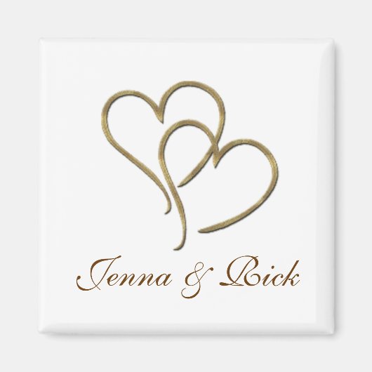 Aimant Coeurs d'or (Devant)