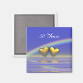 Aimant Coeurs d'or du 50e anniversaire (Recto/Verso)