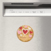 Aimant Cœurs Dorés Étincelle de la Saint-Valentin (In Situ (Lave-vaisselle))