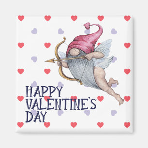 Aimant Coeurs Drôle Valentine Cupid Gnome