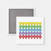 Aimant Coeurs du Delaware Motif (Recto/Verso)