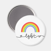 Aimant Coeurs et arcs-en-ciel LGBT (Recto/Verso)