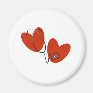 Aimant Coeurs et stéthoscope