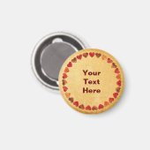 Aimant Coeurs Feuilles Automne Sur Vieux Papier (Recto/Verso)