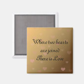 Aimant Coeurs Flottant Avec Amour Dire (Recto/Verso)