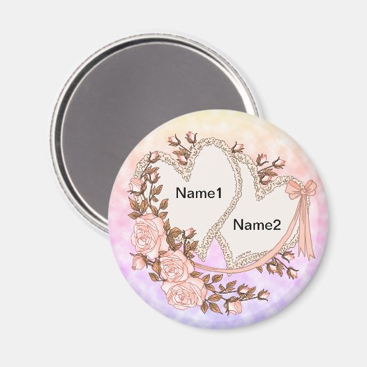 Aimant Coeurs mariages (Recto/Verso)