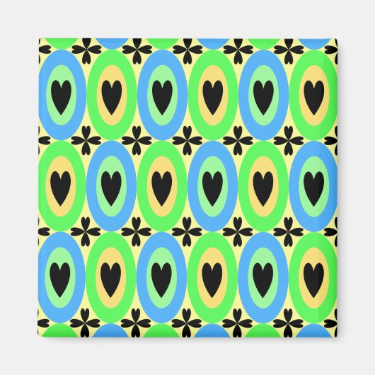 Aimant Coeurs ovales (Devant)