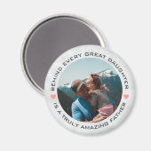 Aimant Coeurs photo personnalisés fête des pères (Recto/Verso)