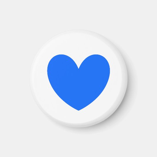 Aimant Coeurs polka bleu sur blanc (Devant)