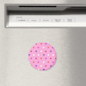 Aimant Coeurs polka rose (In Situ (Lave-vaisselle))