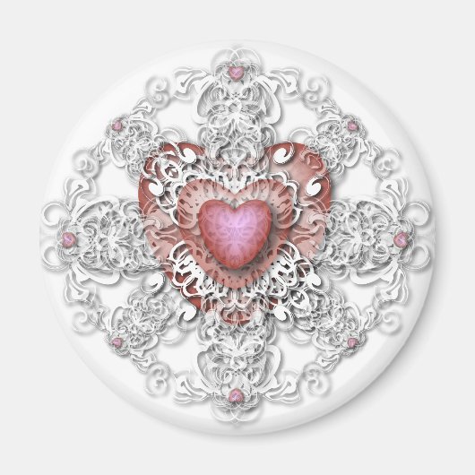 Aimant Coeurs pour le réfrigérateur (Devant)