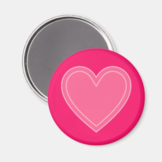 Aimant Coeurs roses (Recto/Verso)