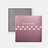 Aimant Coeurs roses personnalisées (Recto/Verso)