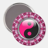 Aimant coeurs roses Yin Yang (Recto/Verso)