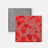 Aimant Coeurs rouges (Recto/Verso)
