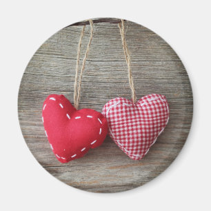 Aimant Coeurs rouges en bois Tableau 2
